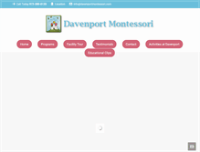 Tablet Screenshot of davenportmontessori.com